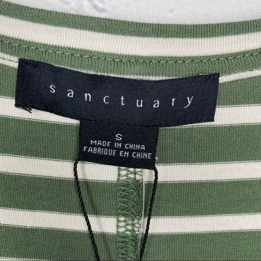 Sanctuary Ruby Stripe Tie Waist Cotton Blend T-Shirt Dress - Picture 7 of 8